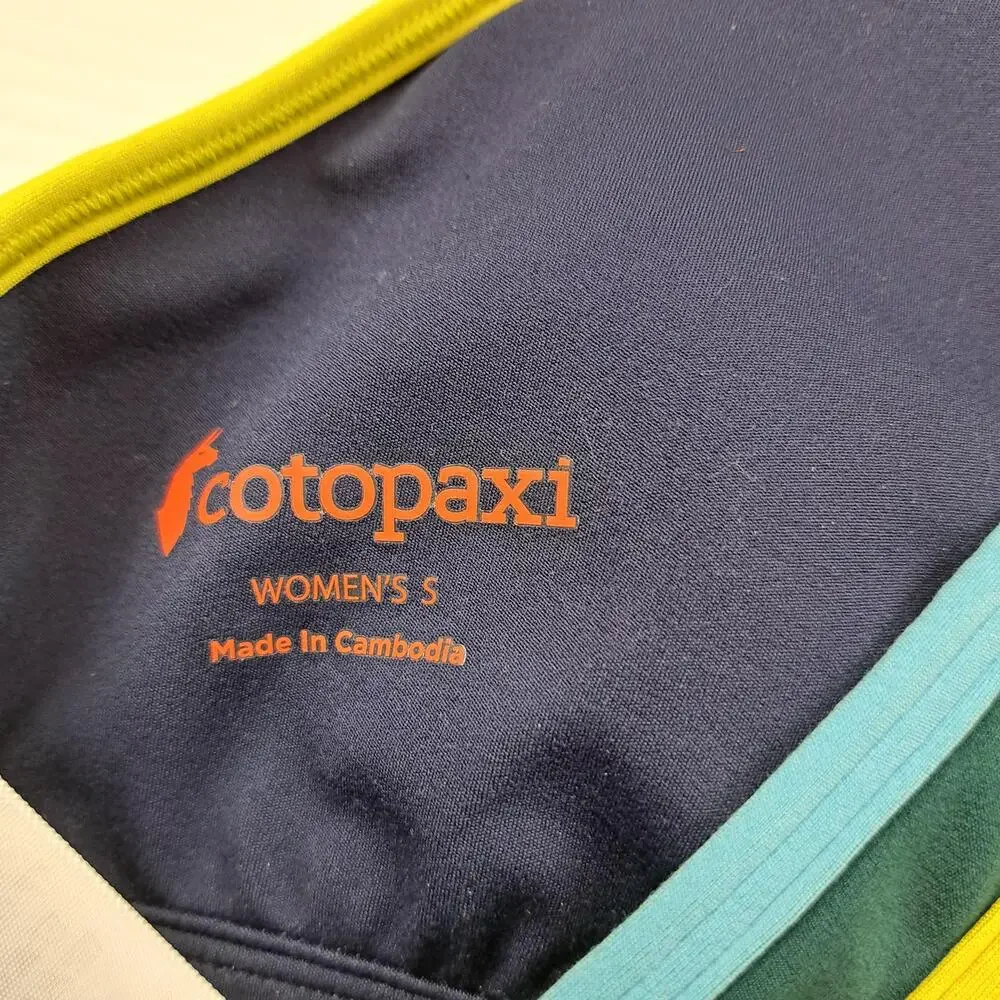 Cotopaxi Sports Bra Womens Small Multicolor Colorblock Crossback Gym Yoga